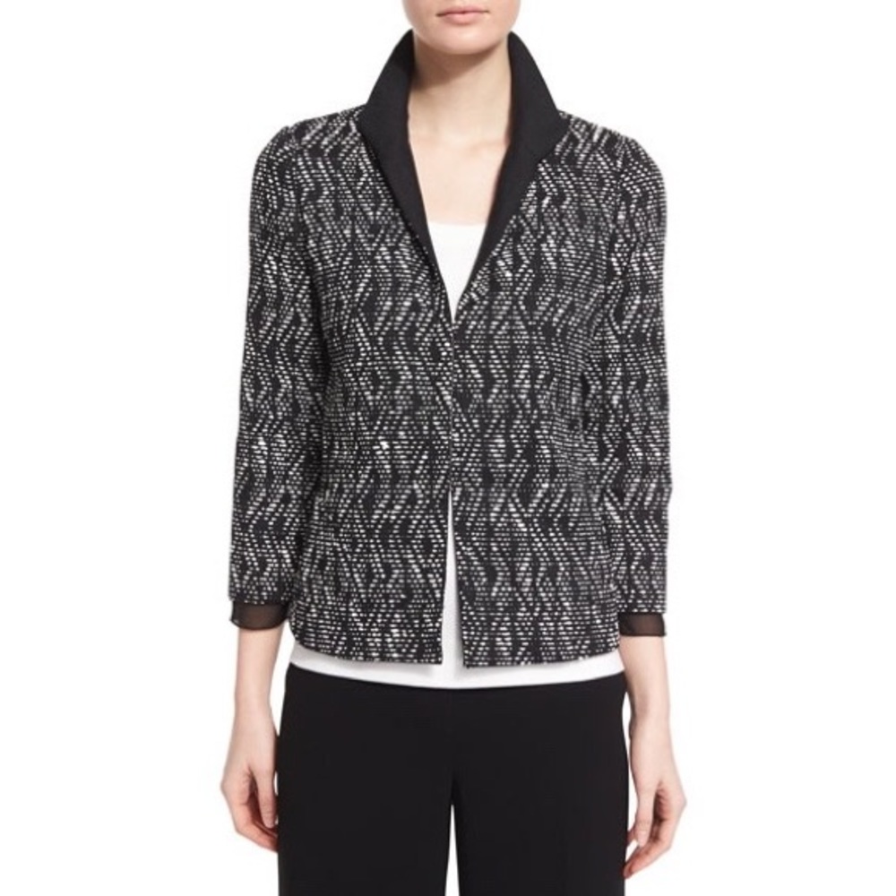 Lafayette 148 | Bellene 3/4 Sleeve Woven Texture Jacket Size 12